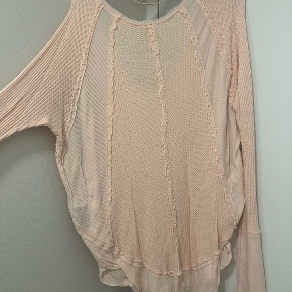 Free People waffle thin ribbed sweater - Picture 5 of 5